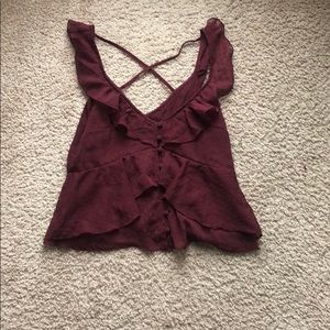 A&F Ruffled Tank